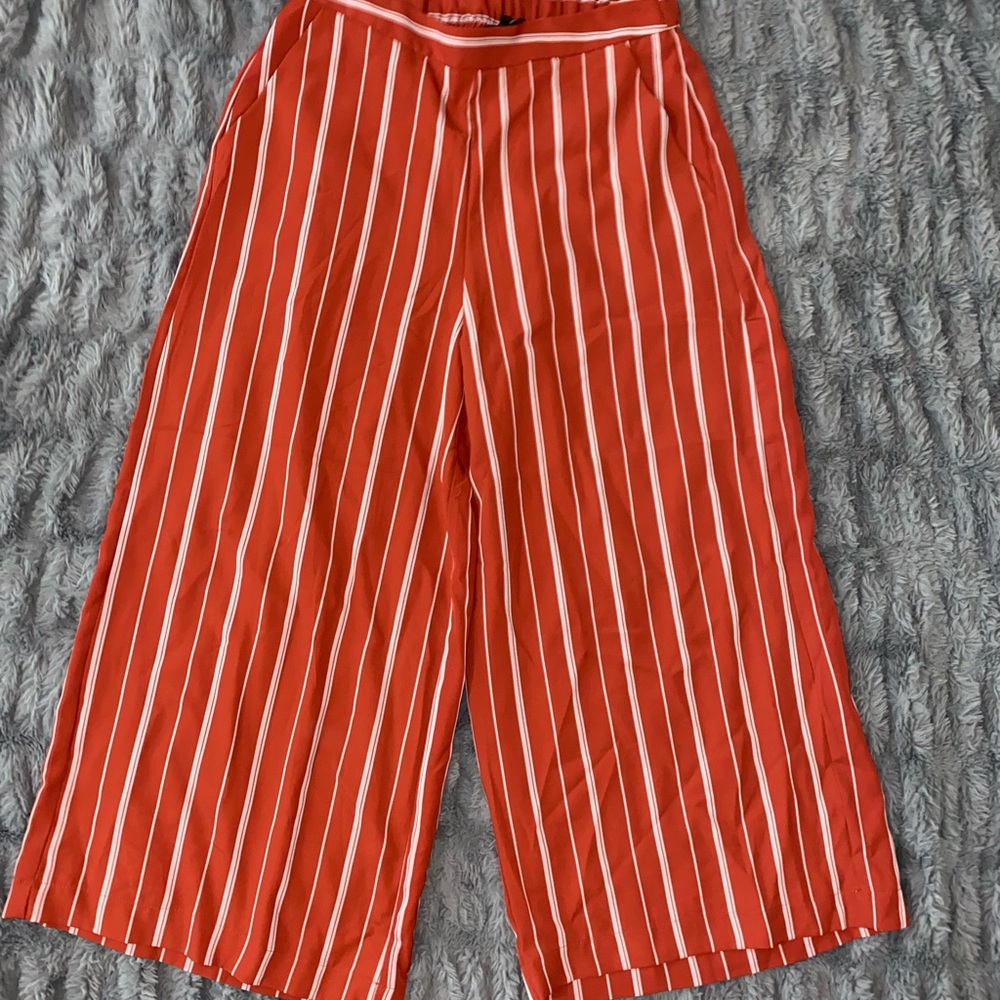 Womens small medium flowy flare striped pants